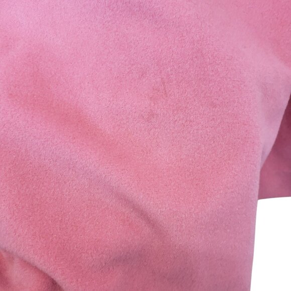 Vintage Vassarette Velvelour Velvet Pink Lace Ruffle House Coat Robe 1970s - Picture 9 of 13